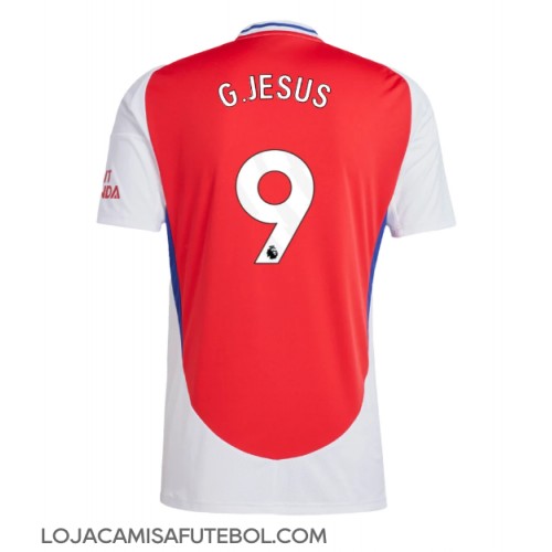 Camisa de Futebol Arsenal Gabriel Jesus #9 Equipamento Principal 2024-25 Manga Curta